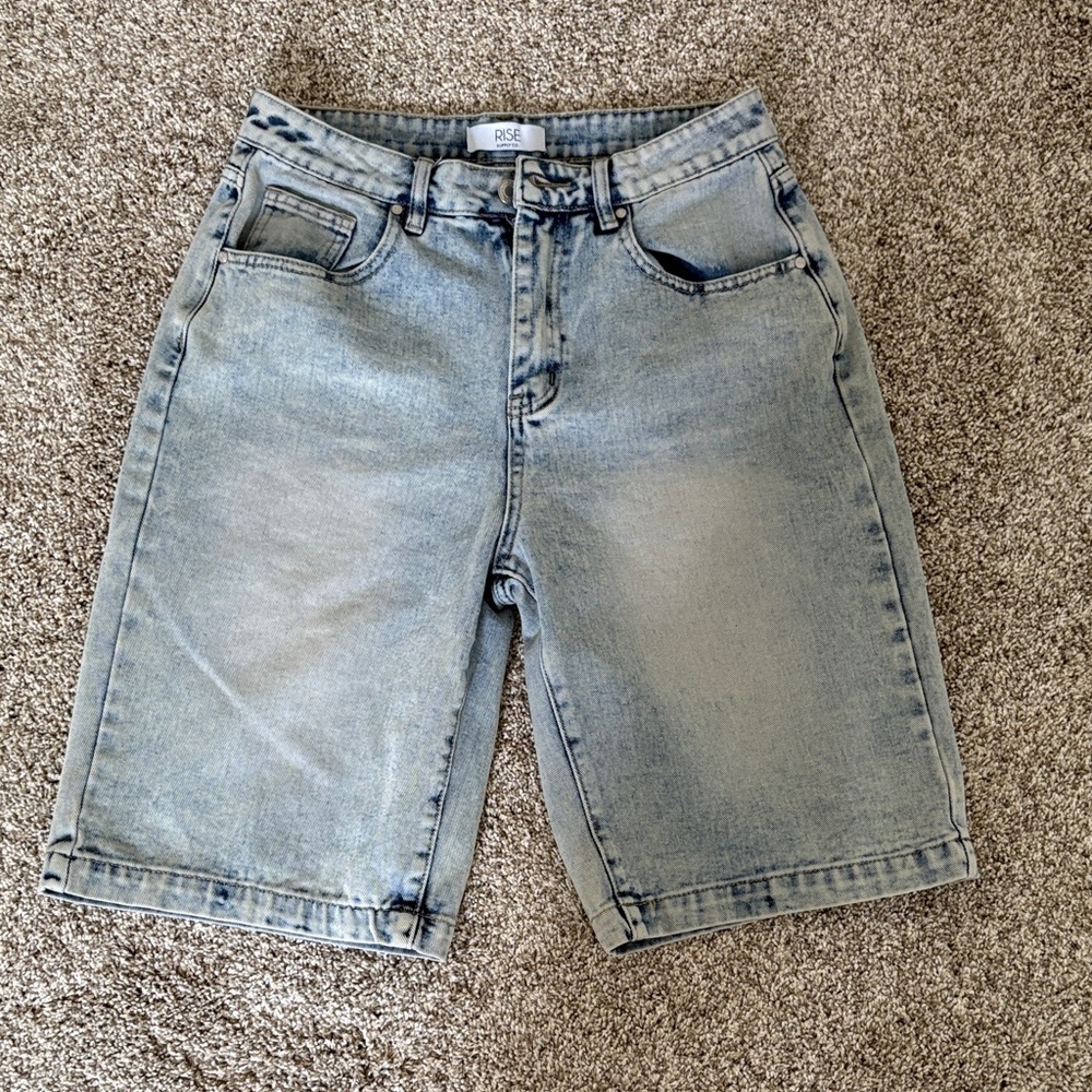 Light Blue Denim Jean Shorts for Men